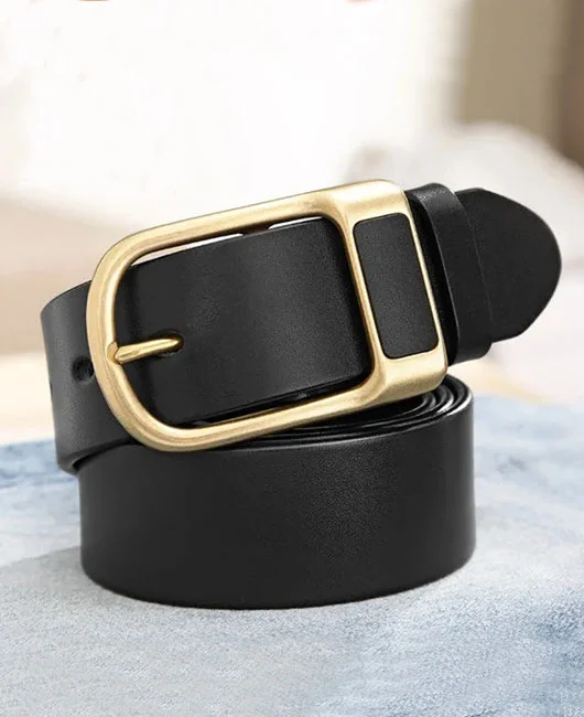 Business Minimalist Solid Color Pin Buckle Belt