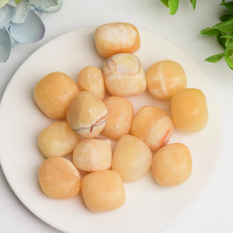 Orange Calcite Crystal Tumble