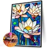 Combo Kit（2PCS)-Diamond Painting-DIY DIY Full Round Drill Glass Roses Flower (30*40CM)