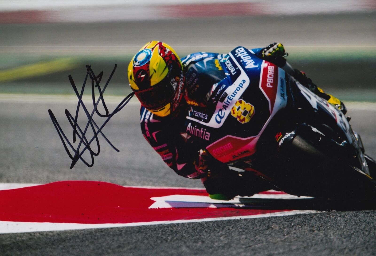 Hector Barbera Hand Signed 12x8 Photo Poster painting Avintia Racing Ducati 2016 MOTOGP 10.