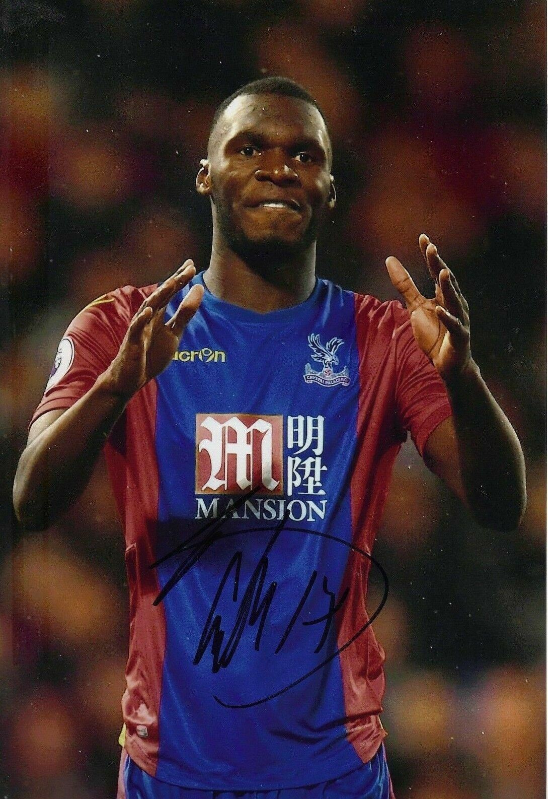 Christian Benteke Signed 12X8 Photo Poster painting CRYSTAL PALACE Signature AFTAL COA (1872)