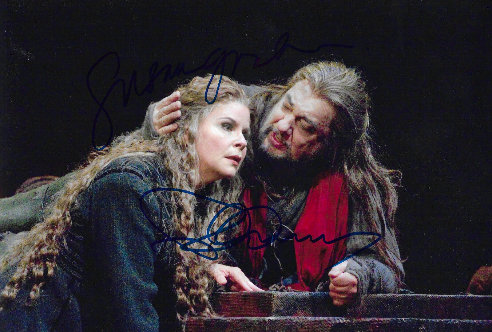 Placido Domingo & Susan Graham Opera signed 8x12 inch Photo Poster painting autographs