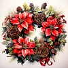 Diamond Painting -5D Full Square Drill Xmas Wreath(45x45cm)