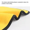 Car Wash Towel Absorbent Coral Fleece Towel for Home Cleaning Yellow+Grey