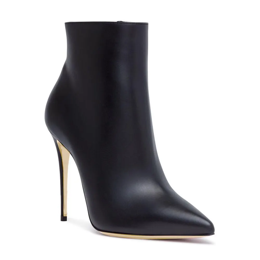 100mm Women's Closed Pointed Toe Stilettos Ankle Matte Boots-vocosishoes