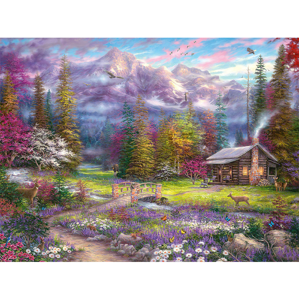 

House Village - Round Drill Diamond Painting - 50*40CM, 501 Original