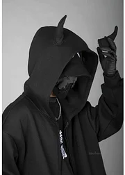 Devil Horn Hoodies Jiye Heavy Industry x Black Sold out M