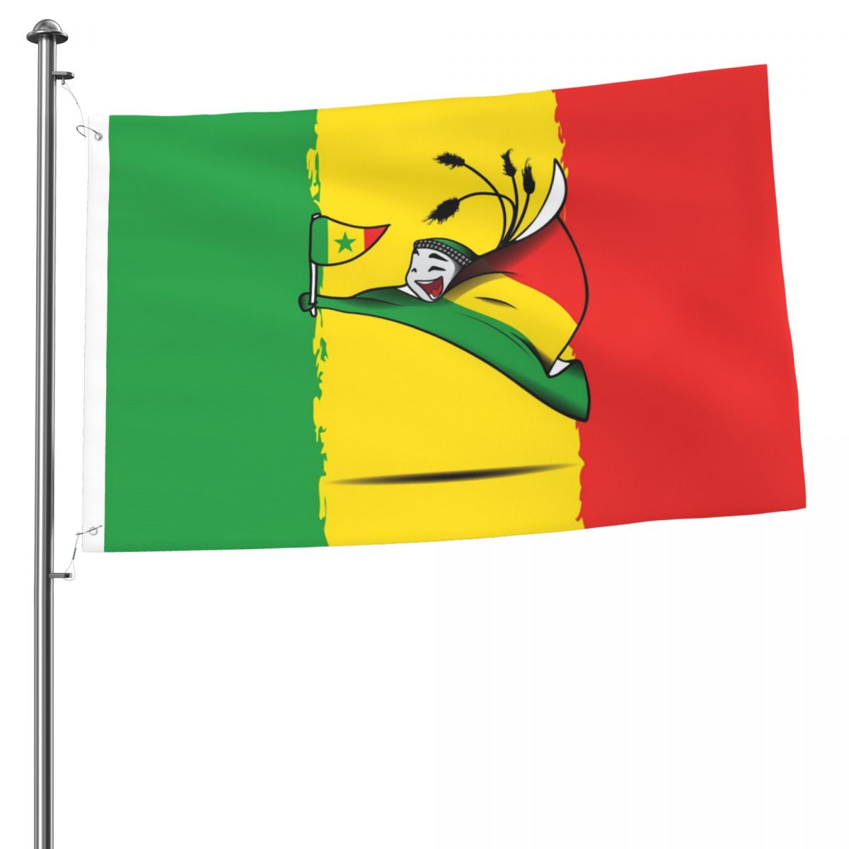 Senegal World Cup 2022 Mascot 2x3FT Flag