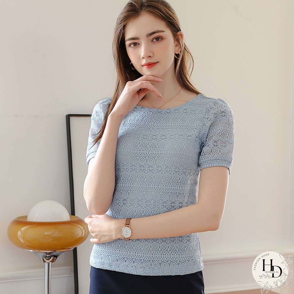 Bobokateer Short Sleeve Woman Tshirts O-Neck Tee Shirt Femme Lace Tops For Women Summer