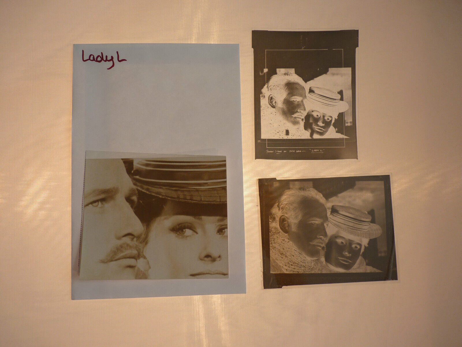 Lady L Movie Sophia Loren Paul Newman (1) Photo Poster painting (2) Negative Lot