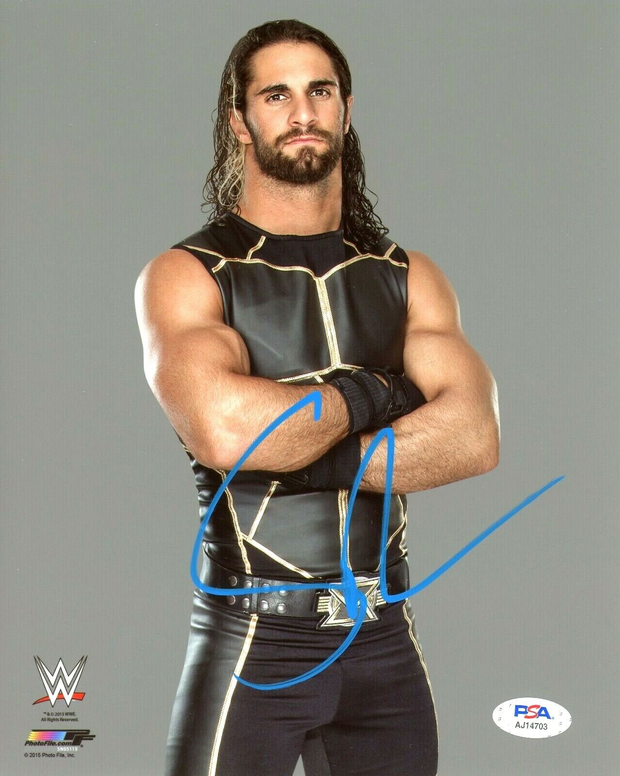 WWE SETH ROLLINS HAND SIGNED AUTOGRAPHED 8X10 Photo Poster painting WITH PROOF AND PSA COA 9