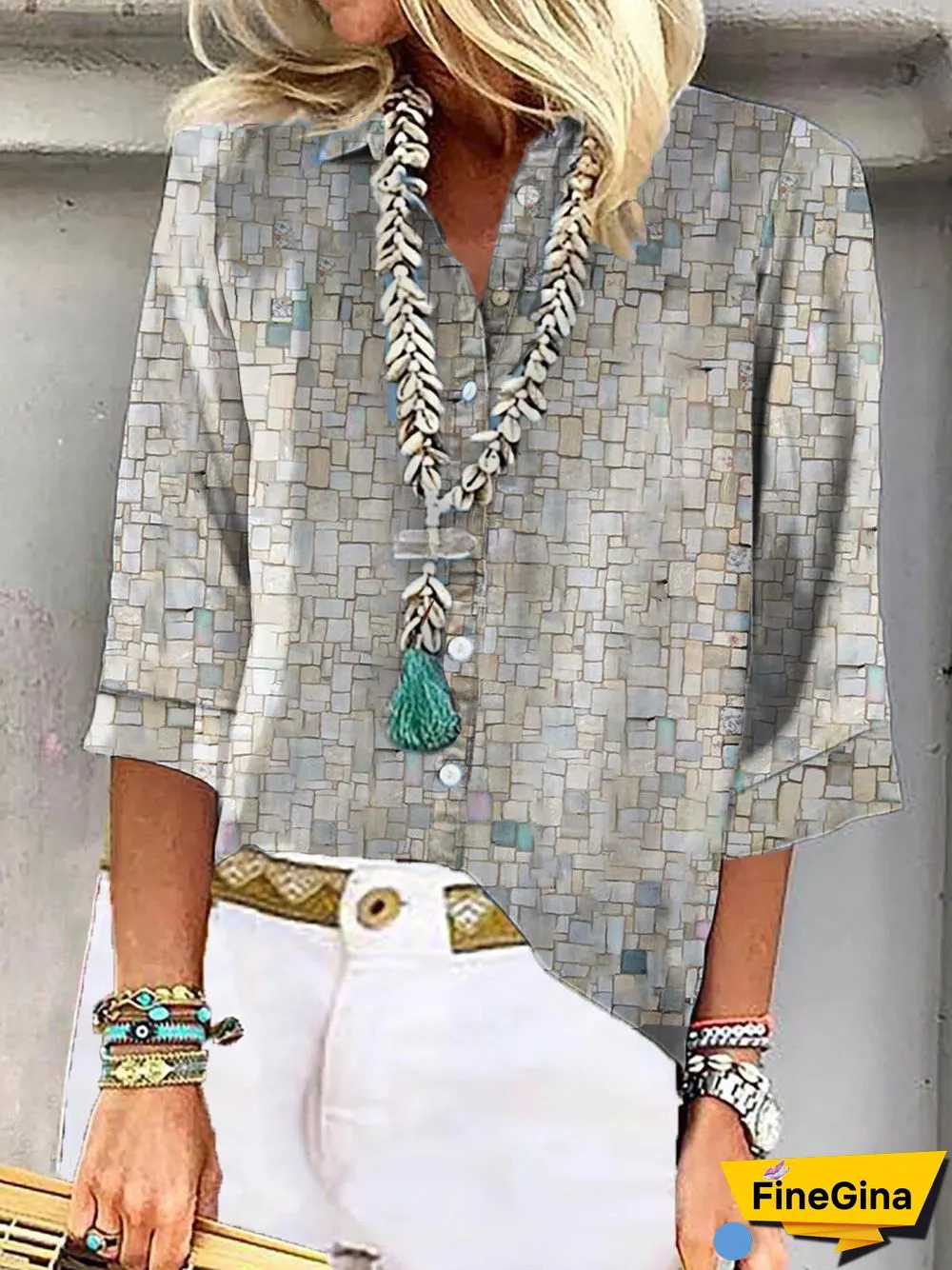 Shift Holiday Cotton-Blend Blouse
