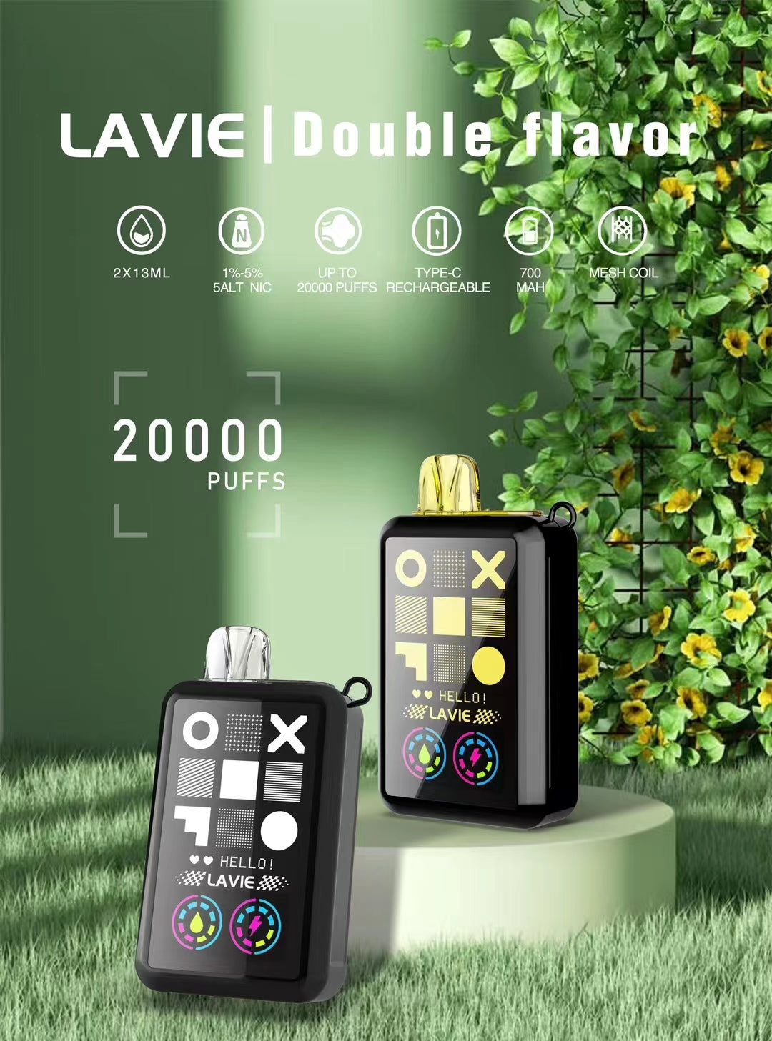 LAVIE Cyber Double Flavor 20000 Puffs Disposable Vape Wholesale LAVIE OPVape