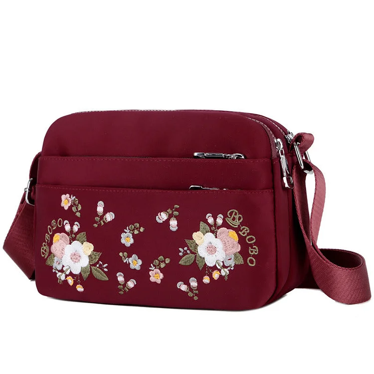 Embroidered Flower Crossbody Bag | 168DEAL