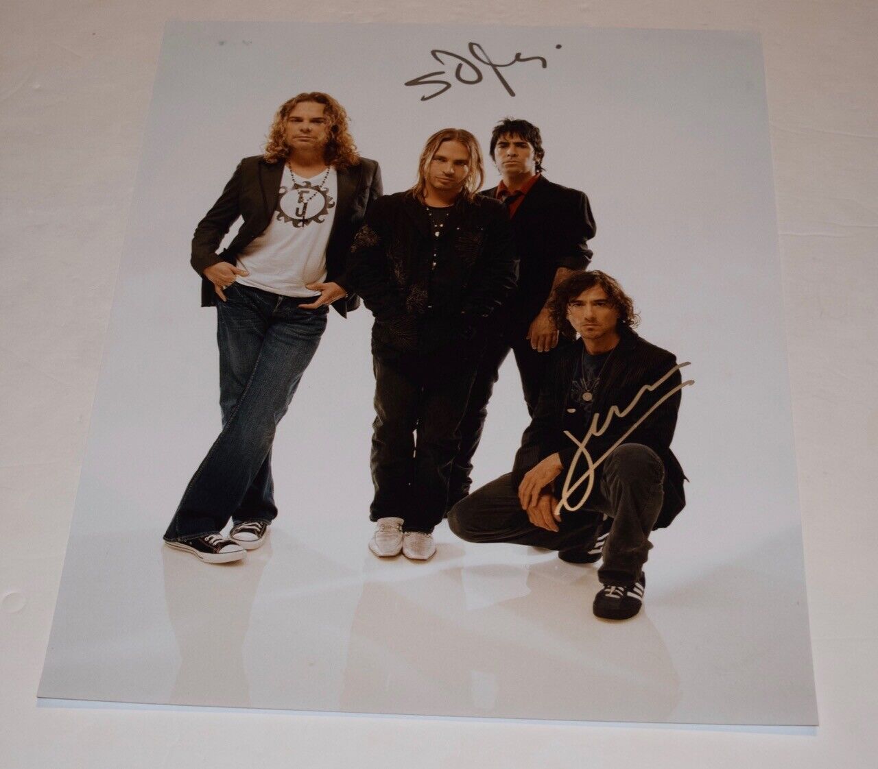 MANA Band Signed Autographed 16x20 Photo Poster painting Poster Juan Calleros Sergio Vallin COA