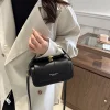 Mini sac à bandoulière carré de couleur unie pour femme