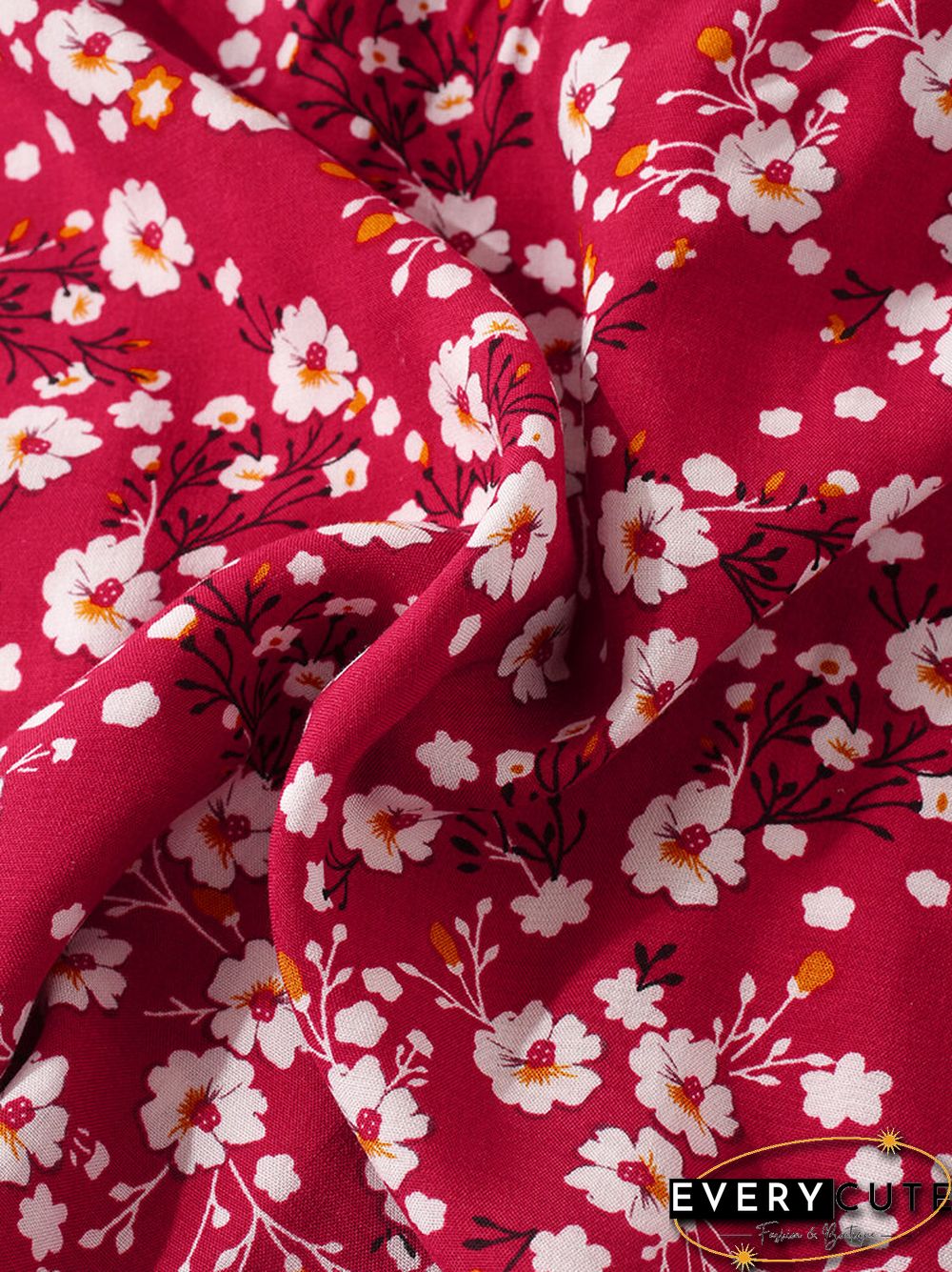 Women Vintage Floral Print O-neck Pocket Long Sleeve Maxi Dress