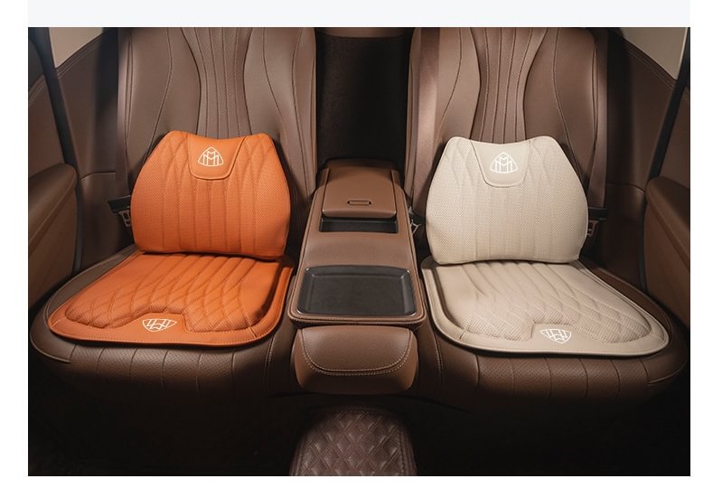 Napa Leather Car Seat Cushion Lumbar Seat Cushion