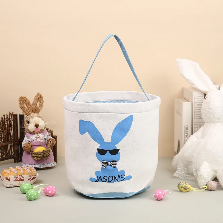 Pascua-Bolsa de conejo con 1 nombre personalizado
