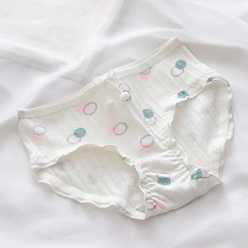 Women Cotton Underwear Sexy Lace Panties Mid Waist Thread Women's Underpants Cute Girl's Panties Seamless Soft Briefs Lingerie