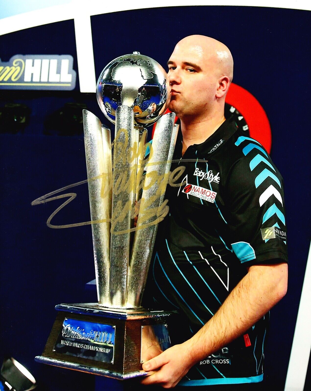 Rob Cross Signed 10X8 Photo Poster painting VOLTAGE Darts Autographed Memorabilia AFTAL COA (A)