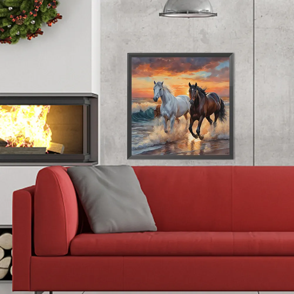 Diamond Painting - Full Round Drill - Horse(Canvas|40*40cm)