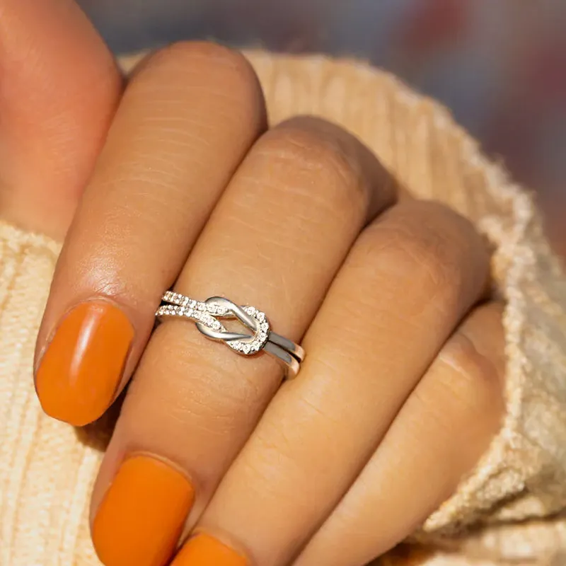 To My Daughter &lsquo;Mother & Daughter Forever Linked Together&rsquo; Linked Ring