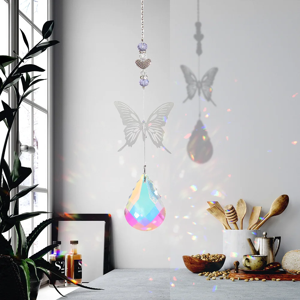 Crystal Windchimes Sunlight Catching Hanging Pendant Light Catcher Jewelry