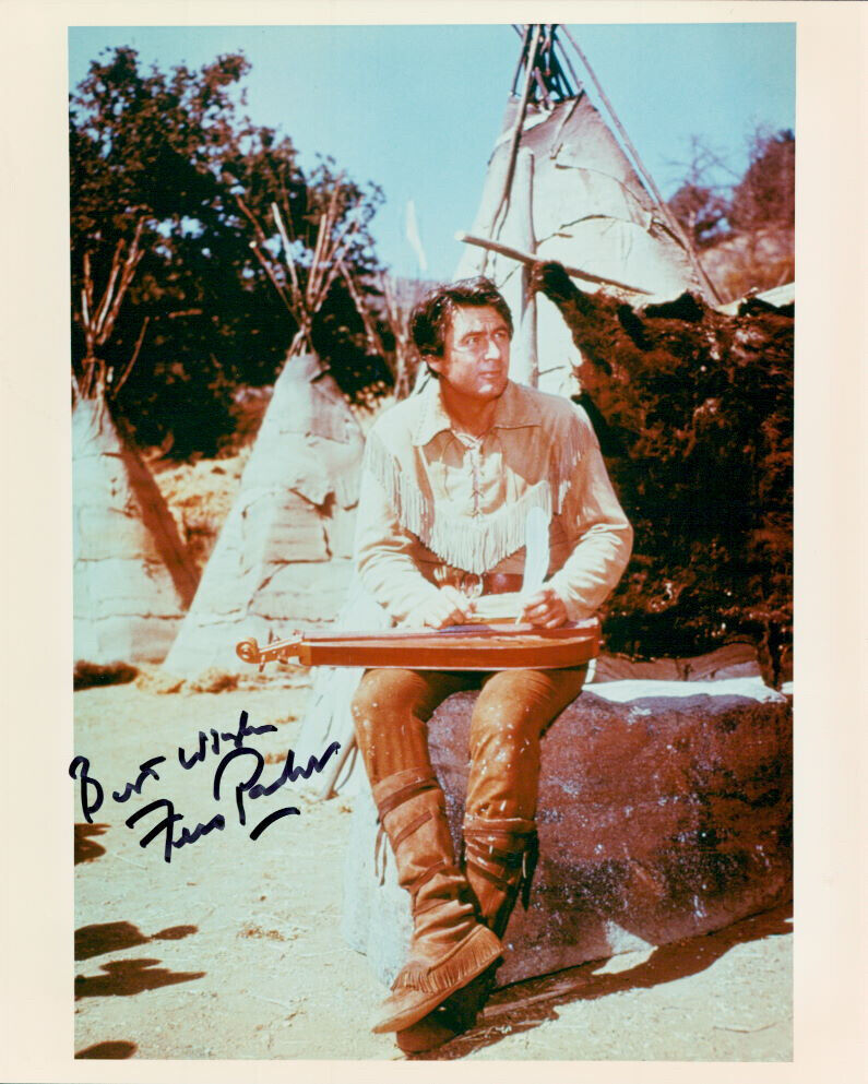 Fess Parker (Davy Crockett) signed authentic 8x10 Photo Poster painting COA