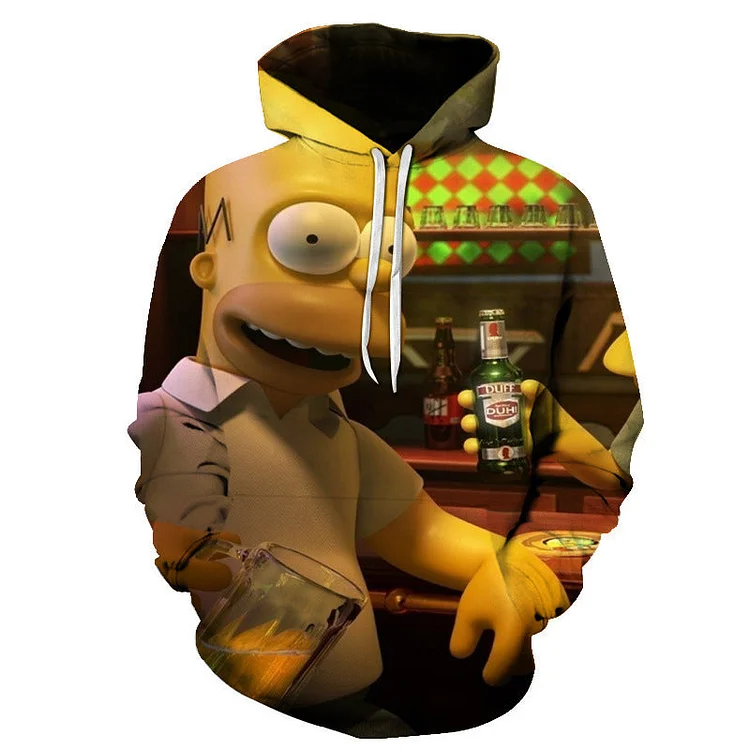 The Simpsons Hoodie 3D Digital Printing Cartoon Sweater