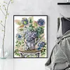 Hydrangea And Butterfly-14CT Stamped Cross Stitch 35*42cm/13.78*16.54in tapestrymarket