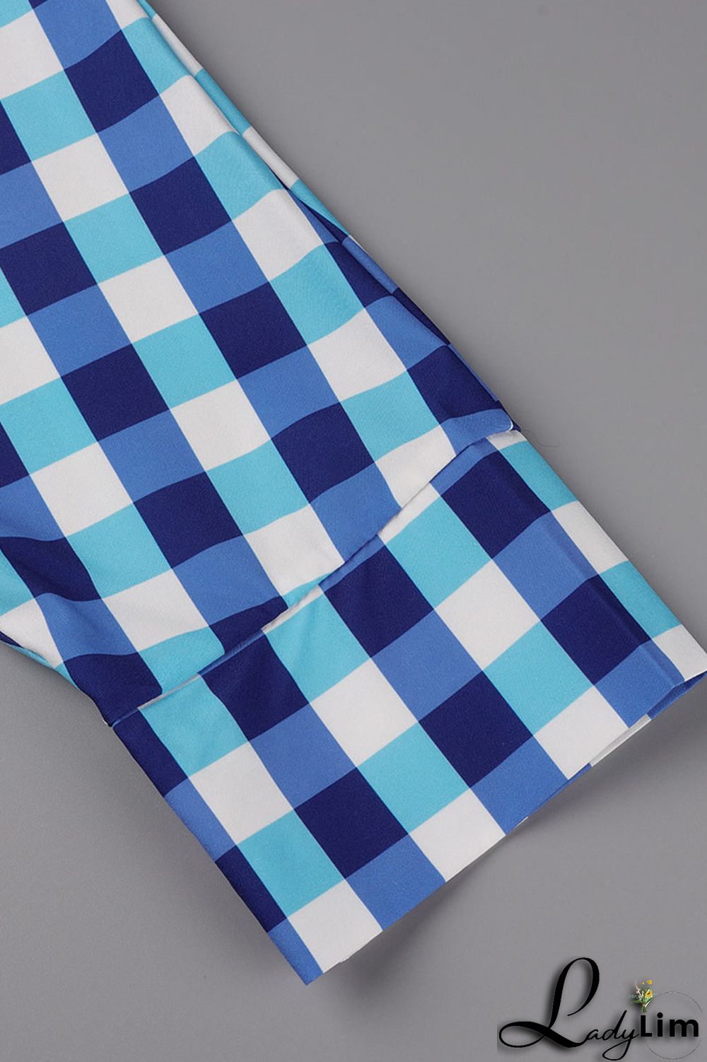 Black Casual Plaid Print Patchwork Asymmetrical Oblique Collar Tops