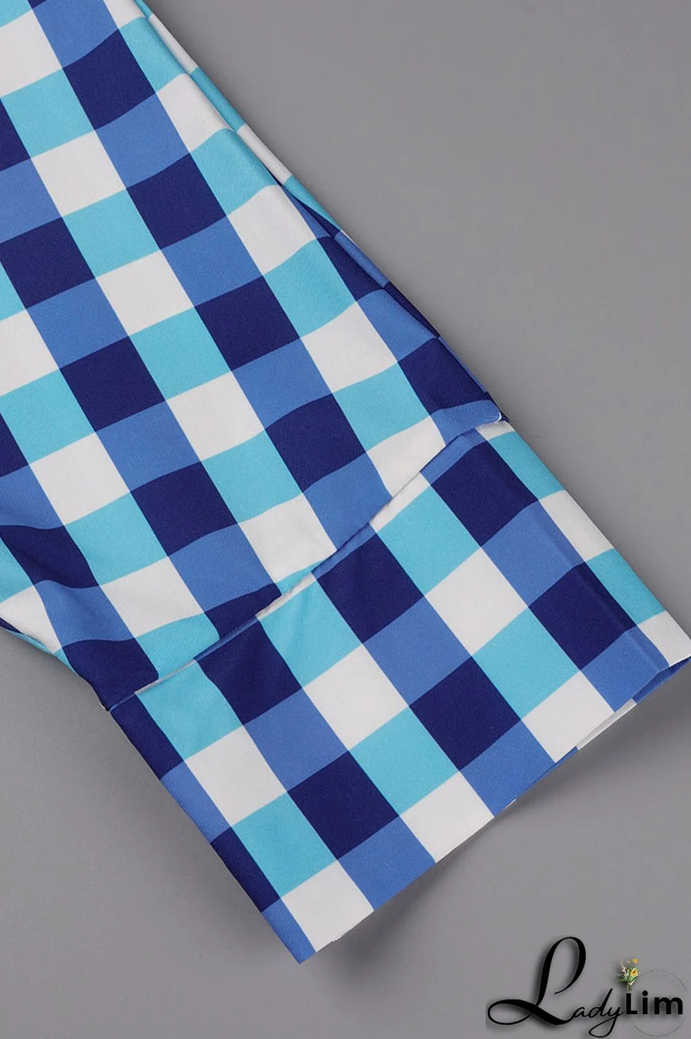 Black Casual Plaid Print Patchwork Asymmetrical Oblique Collar Tops