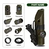 Outdoor camping 7-in-1 multifunctional whistle