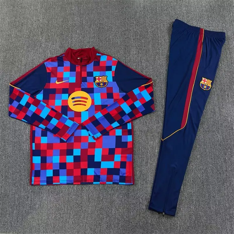 26/27 Barcelona Half-Pull Training Suit Jersey Set