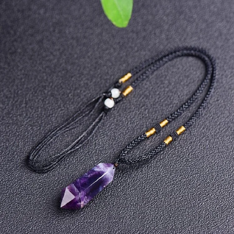 Natural Amethyst Faceted Pendant & Necklace