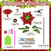 8pcs Flower Shape DIY Diamond Painting 3D Composite XMAS Floral Decorative Set
