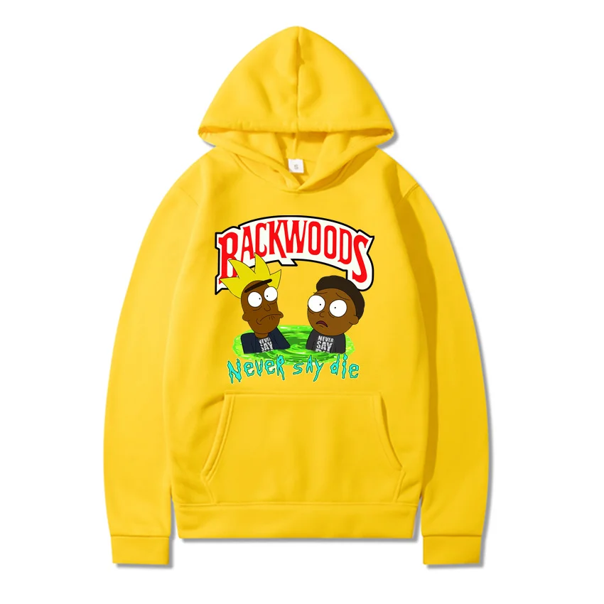 Anime print men's hip hop casual Sweater Hoodie backwoods Sweatshirt