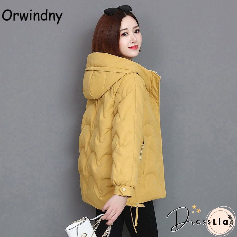 Orwindny Women Winter Jacket Short Warm Parkas Female Autumn New Thickening Coat Cotton Padded Jacket Hooded Plus Size 3XL