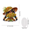 (US Only)Acrylic Special Shape Sunflower Girl Diamond Painting Desktop Ornaments