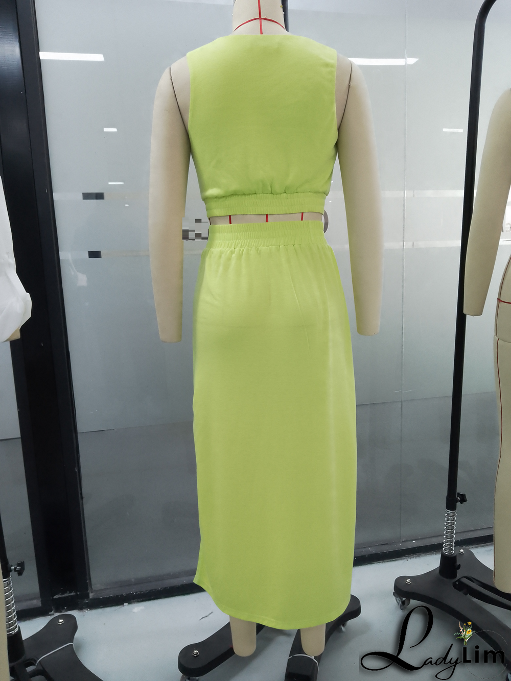 Women's Printed Casual Tank Top Sports Skirt Two Piece Set