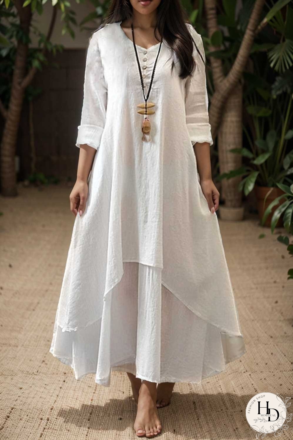 women s plus size casual dress swing dress solid color long dress maxi dress long sleeve button two piece v neck