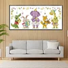 >SALE<Embroidery Eco-cotton Thread 14CT Printed Little Animal Band Cross Stitch59x27cm