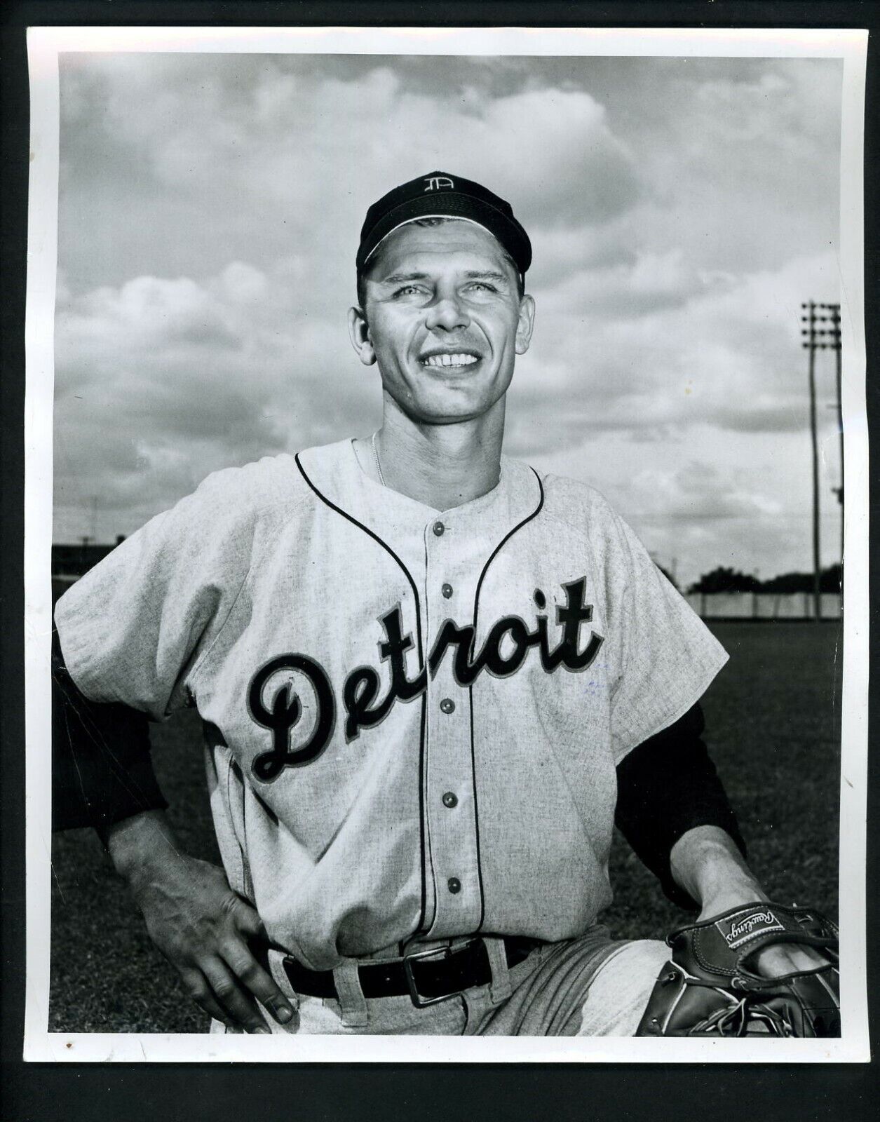 Jim Delsing 1953 Type 1 Press Photo Poster painting Detroit Tigers Spring Training Lakeland