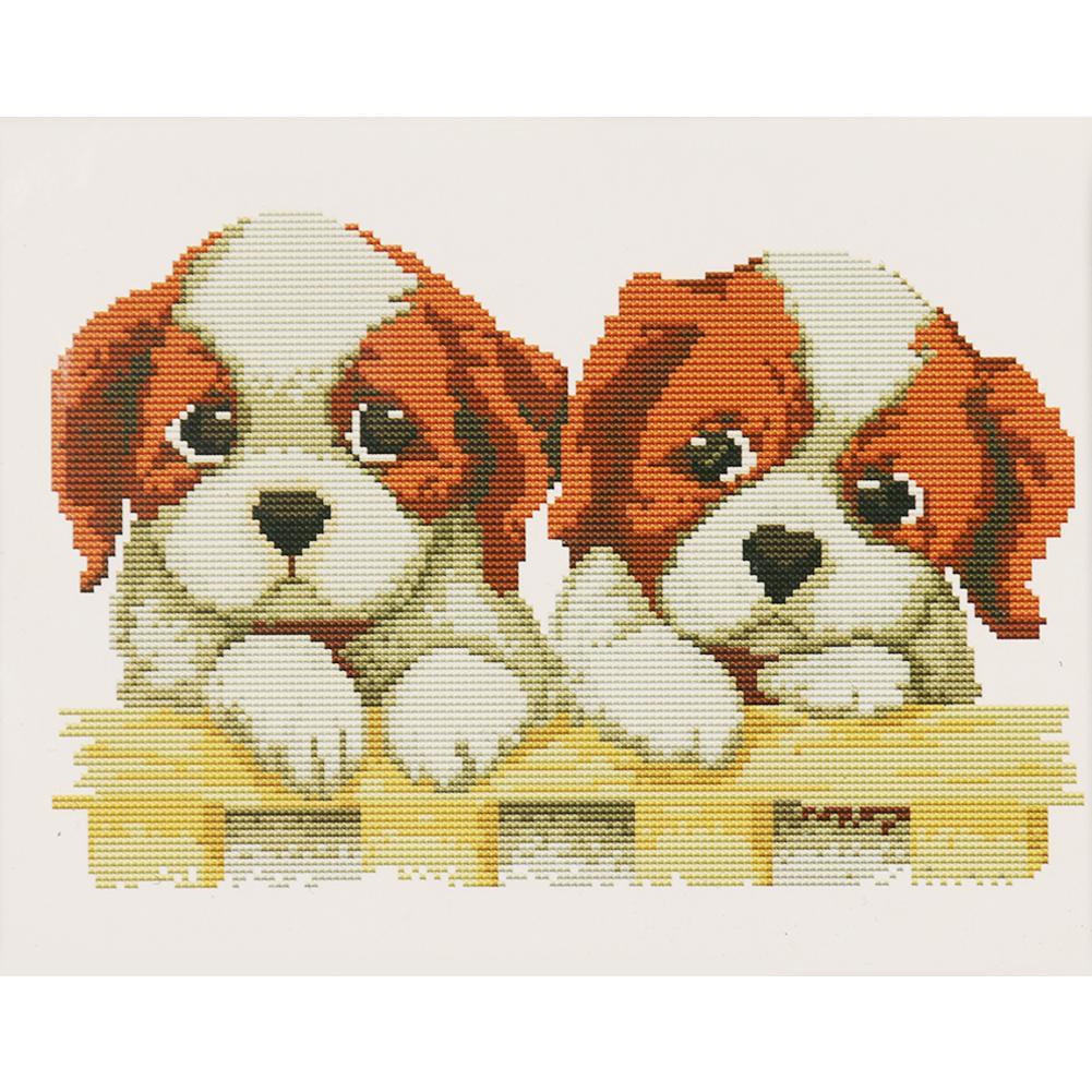 

Cute Dog - 14CT Stamped Cross Stitch - 43x30cm, 501 Original