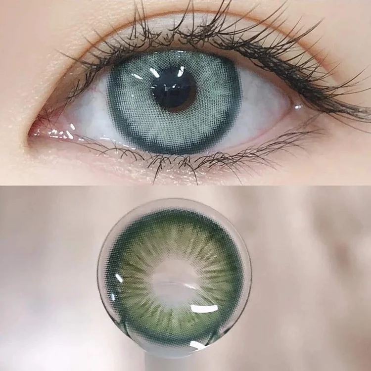 【PRESCRIPTION】 【1 DAY】 2 PCS | NAGINI Green Colored Contact Lenses