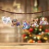 5Pcs DIY Dog Double Sided Special Shaped Diamond Painting Keychains