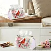 Cardinal Plum DIY PULeather Diamond Painting Tissue Box for Adults Beginners Large Size Diamond Art Paper Storage Holder for Living Room Bathroom Table Decor