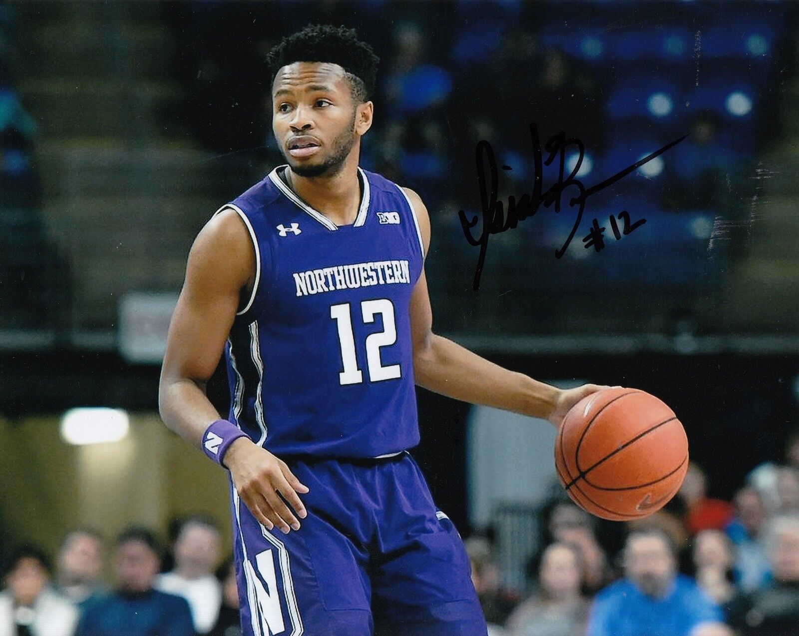 ISIAH BROWN signed (NORTHWESTERN WILDCATS) BASKETBALL 8X10 Photo Poster painting W/COA #1 C