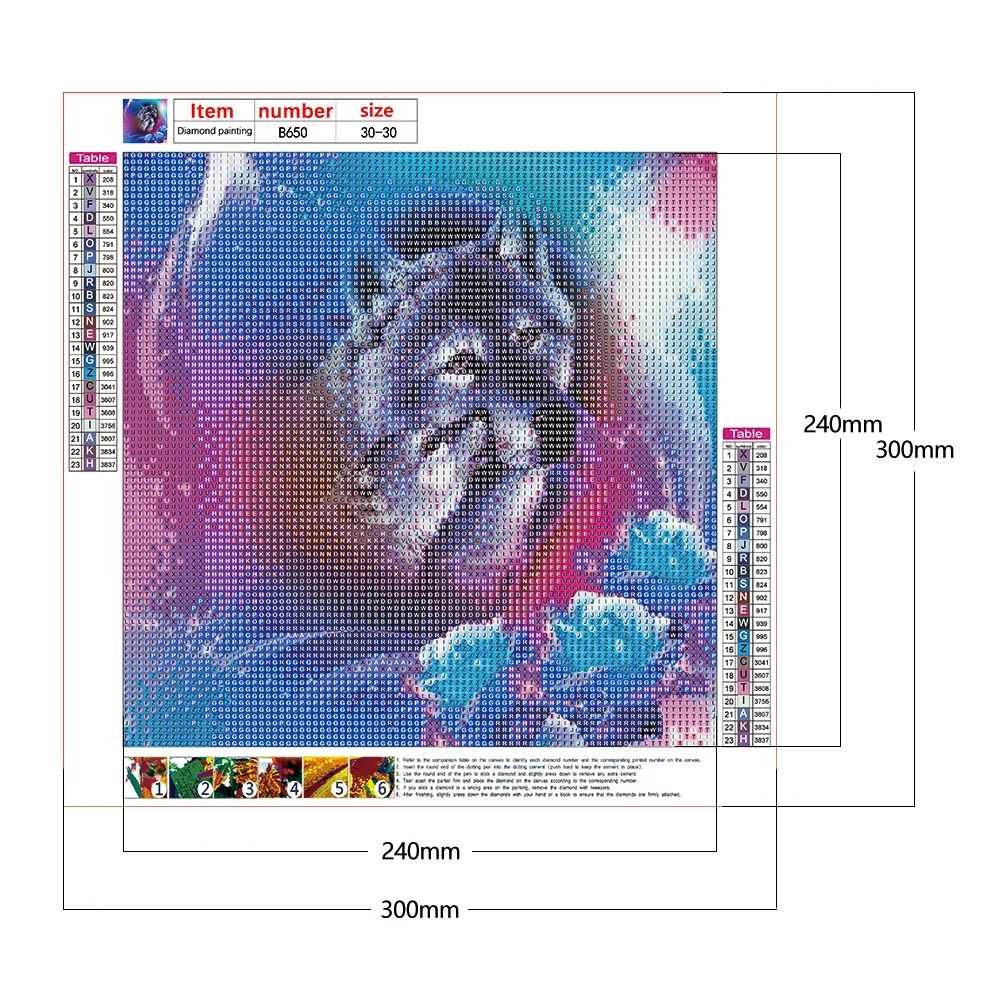 Diamond Painting - Full Round Drill - Wolf(30*30cm)
